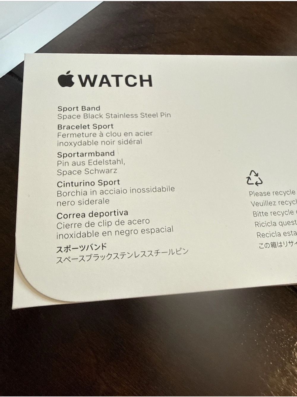 NEW + OEM Apple Watch Sport Band | Black | MXLJ3AM/A | 42mm S/M NIB - Picture 7 of 7